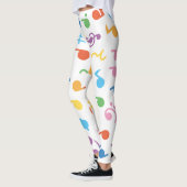 Kleurrijke Muzieknoten patroon Leggings (Links)