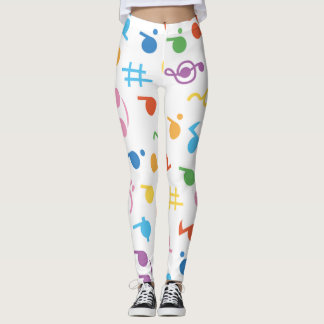 Kleurrijke Muzieknoten patroon Leggings
