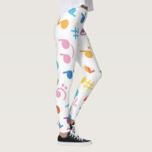 Kleurrijke Muzieknoten patroon Leggings (Rechts)