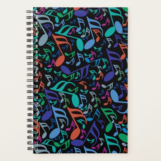 Kleurrijke Muzieknoten Planner (Voorkant)