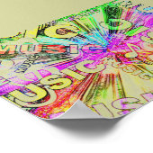 Kleurrijke Muzieknoten Poster (Hoek)