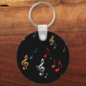 kleurrijke muzieknoten sleutelhanger (Achterkant)