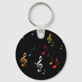 kleurrijke muzieknoten sleutelhanger (Achterkant)