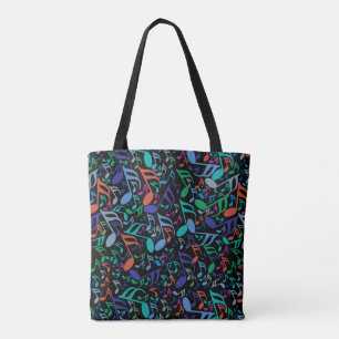 Kleurrijke Muzieknoten Tote Bag