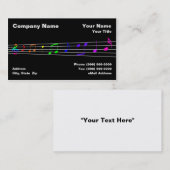 Kleurrijke Muzieknoten Visitekaartje (Voorkant / Achterkant)