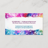 Kleurrijke Muzieknoten Waterverf Visitekaartje (Achterkant)