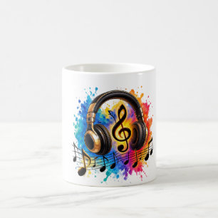 Kleurrijke Muziekspatten Koffiemok