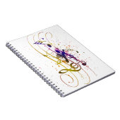 Kleurrijke muzieksplater notitieboek (Rechterzijde)