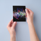 Kleurrijke muziekstijl flyer (Hand)