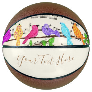 Kleurrijke Muzikale Vogelenbasketbal met Douanetek Basketbal