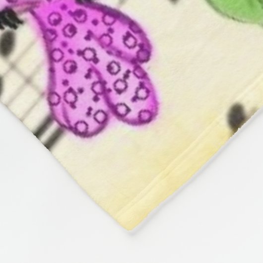 Kleurrijke Muzikale Vogels Fleece Blankes (Hoek)