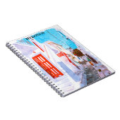 Kleurrijke Mykonos Griekenland Retro Reizen Waterv Notitieboek (Rechterzijde)