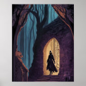 Kleurrijke Mysterieuze Scène Digitale Kunstwerk Sc Poster (Voorkant)