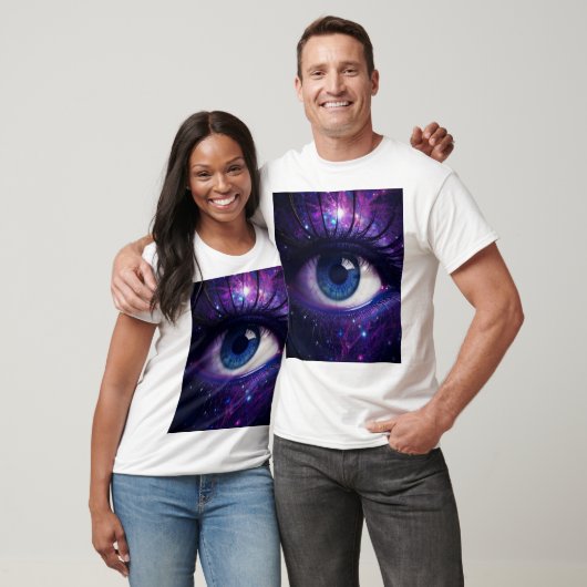 Kleurrijke Mystic Eye Digitale Kunst T-shirt (Unisex)