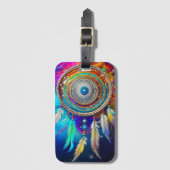 Kleurrijke mystieke dromenvanger bagagelabel (Voorkant (verticaal))