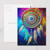 Kleurrijke mystieke dromenvanger briefkaart (Voorkant / Achterkant)
