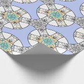 Kleurrijke naadloze mozaïekinterlelvlechtjes cadeaupapier (Hoek)