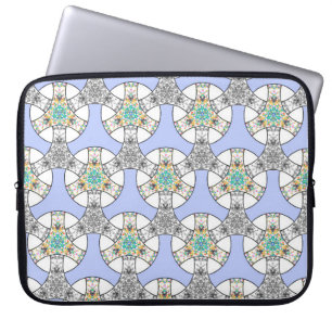 Kleurrijke naadloze mozaïekinterlelvlechtjes laptop sleeve