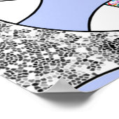 Kleurrijke naadloze mozaïekinterlelvlechtjes poster (Hoek)