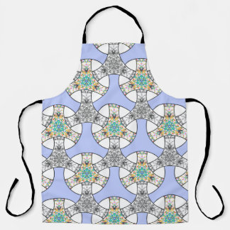 Kleurrijke naadloze mozaïekinterlelvlechtjes schort