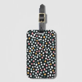 Kleurrijke, naadloze polka-stippen pastel pattern  bagagelabel (Voorkant (verticaal))