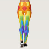 Kleurrijke naadloze "Ratti_Creative_Arts" Leggings (Achterkant)