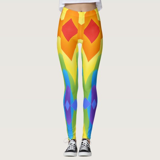 Kleurrijke naadloze "Ratti_Creative_Arts" Leggings (Voorkant)