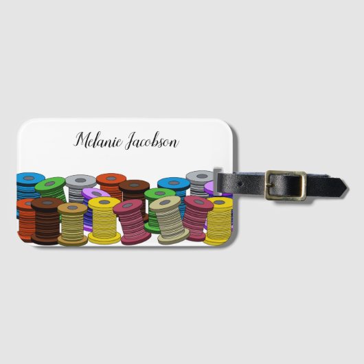 Kleurrijke naadloze vierling handgemaakt bagagelabel (Voorkant (horizontaal))