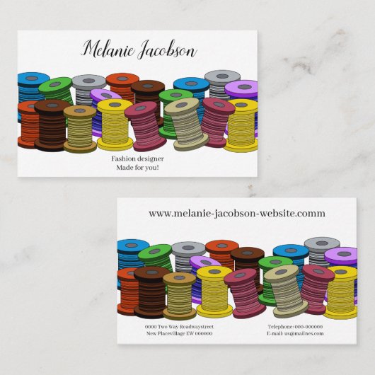 Kleurrijke naadloze vierling handgemaakt visitekaartje (Voorkant / Achterkant)