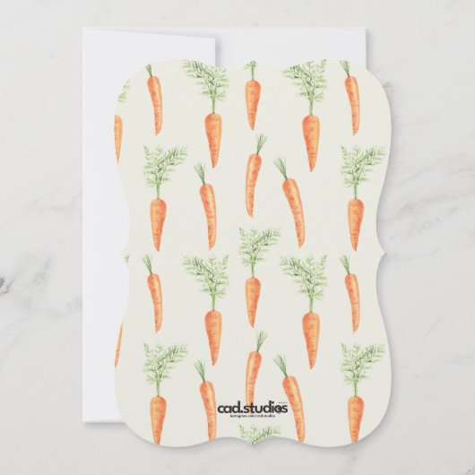 Kleurrijke Naadloze Wortelen Uitnodiging (Achterkant)