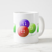Kleurrijke Naaiaccessoires Grote Koffiekop (Voorkant rechts)