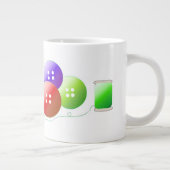 Kleurrijke Naaiaccessoires Grote Koffiekop (Rechts)