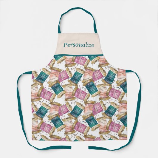 Kleurrijke naaigaren Seamstress Tailor Smock Schort (Voorkant)