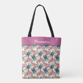 Kleurrijke naaigaren Seamstress Tailor Tote Bag (Achterkant)