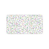 Kleurrijke naaigarens Witte dressmaker Seamstress Etiket (Voorkant)