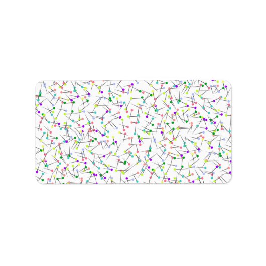 Kleurrijke naaigarens Witte dressmaker Seamstress Etiket (Voorkant)