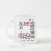 Kleurrijke naaimachine Kilt Patroon Bevroren Mok (Links)