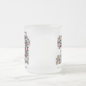 Kleurrijke naaimachine Kilt Patroon Bevroren Mok (Center)