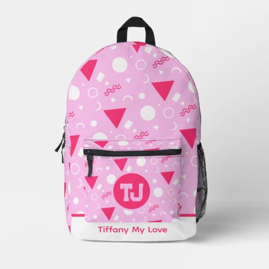 Kleurrijke Naam Favoriet Gift Custom Rugzak (Voorkant)