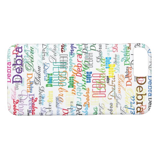 kleurrijke naam gepersonaliseerd Case-Mate iPhone case (Achterkant (Horizontaal))