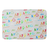 Kleurrijke (naam & Initialen) badmat (Voorkant)
