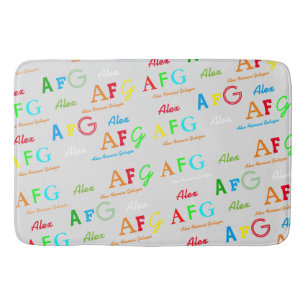 Kleurrijke (naam & Initialen) badmat