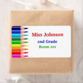 Kleurrijke naamlabels voor leraren etiket (Insitu)