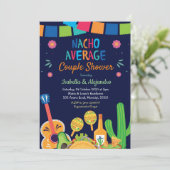 Kleurrijke Nacho Gemiddelde Koppel Bruisfeest Uitn Kaart (Staand voorkant)