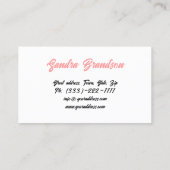 Kleurrijke Nagellak Manicurist Visitekaartje (Achterkant)