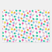 Kleurrijke nagellak schoonheid verjaardag cosmetol inpakpapier vel (Voorkant 2)