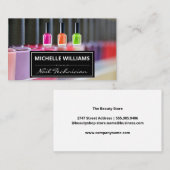 Kleurrijke nagellak variëteit | manicure visitekaartje (Voorkant / Achterkant)