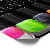 Kleurrijke Nail Poolse flessen 2014 kalender Poster (Hoek)