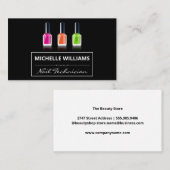 Kleurrijke Nail Poolse flessen | Manicurist Visitekaartje (Voorkant / Achterkant)