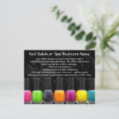 Kleurrijke Nail-Poolse flessen, nagelzout Briefkaart (Staand voorkant)